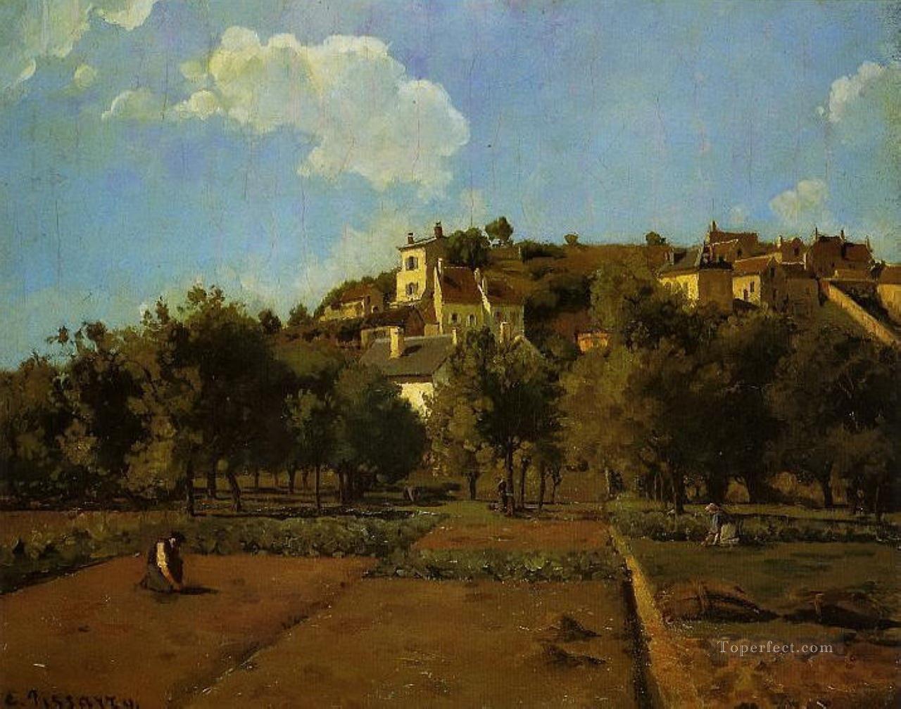 the gardens of l hermitage pontoise Camille Pissarro Oil Paintings